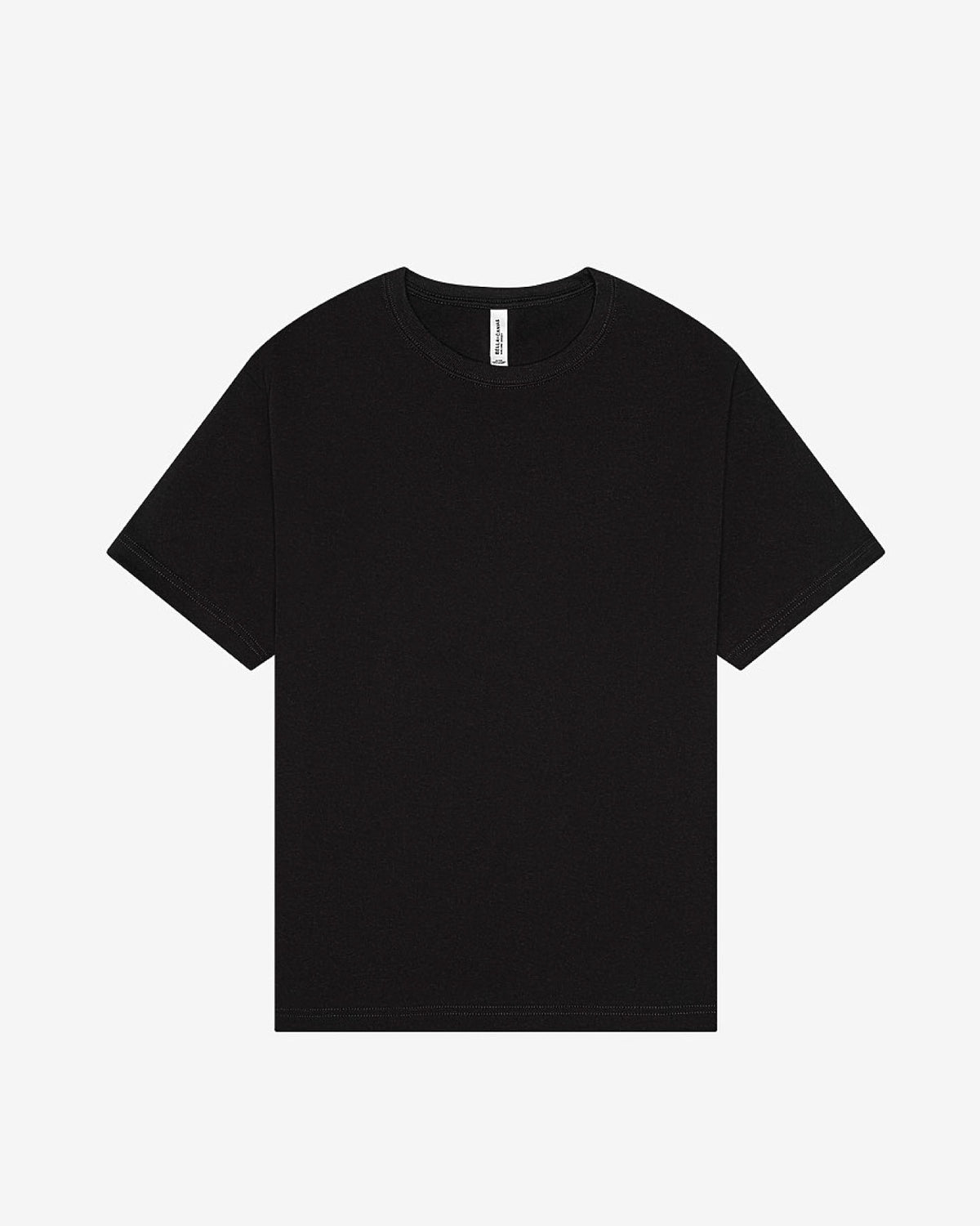 Black short-sleeve shirt on a white background